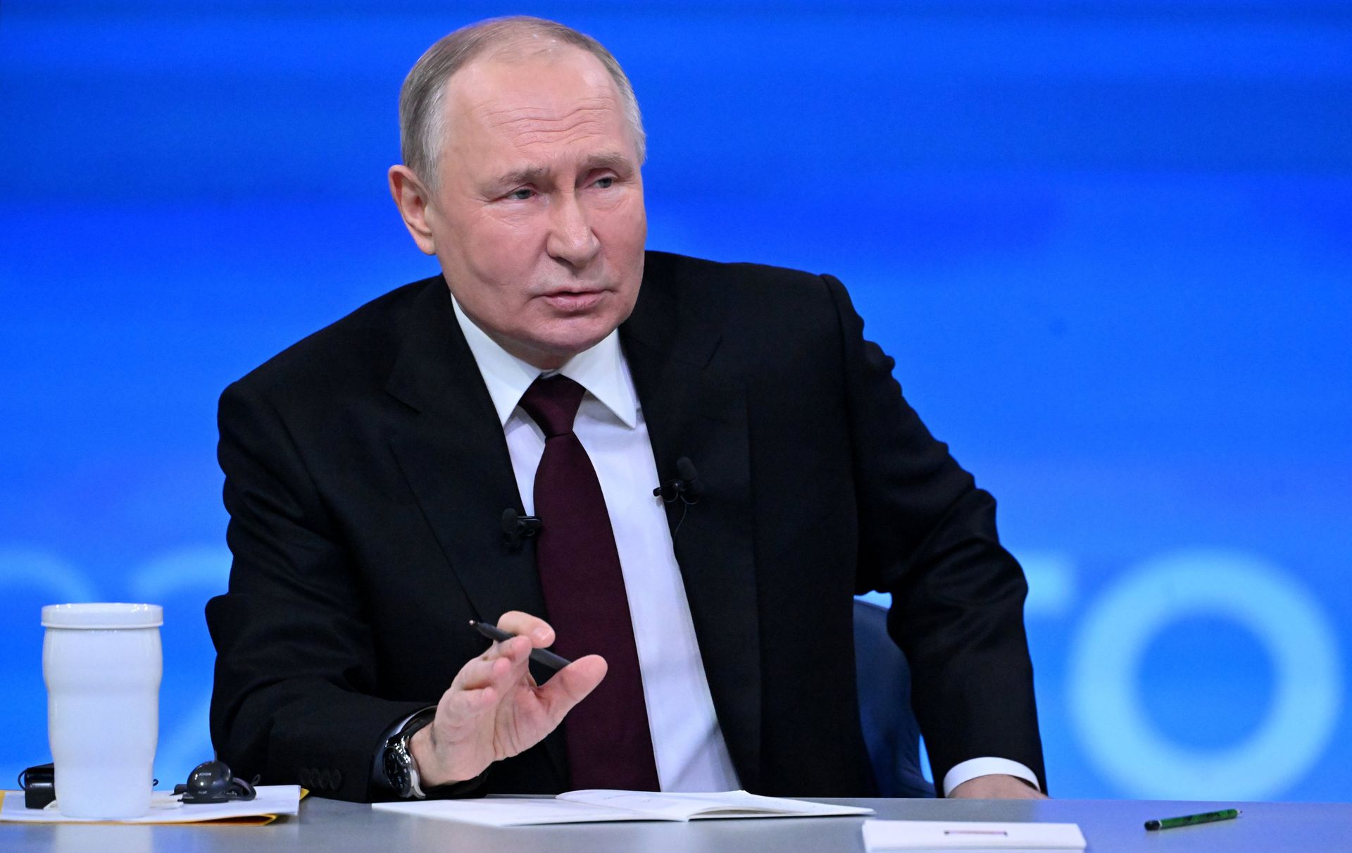 Прямая линия и большая пресс-конференция президента РФ В. Путина - ПРАЙМ, 1920, 20.12.2023