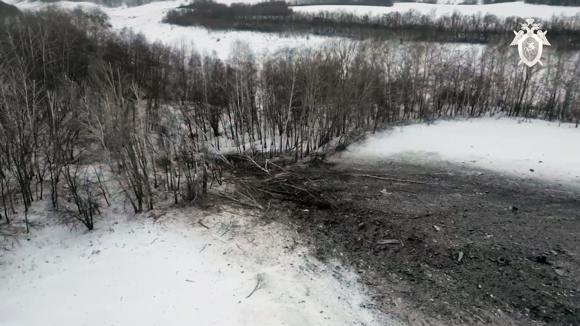 Место крушения военно-транспортного самолета Ил-76 в Белгородской области - ПРАЙМ, 1920, 05.02.2024